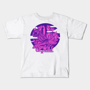 Top Wolf - Halloween Vibes Purple Kids T-Shirt